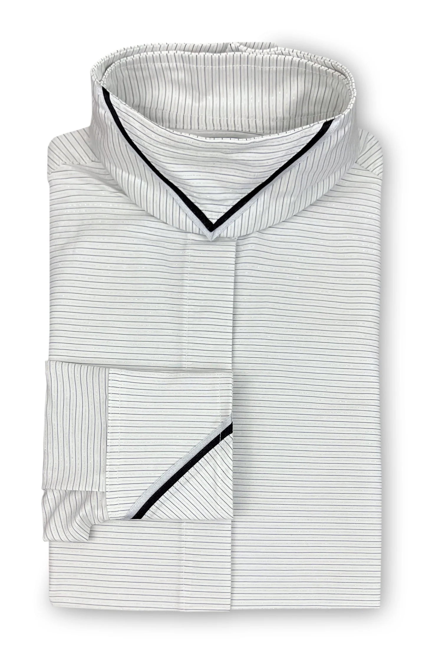 White Metallic Silver Stripe Black & Metallic Silver